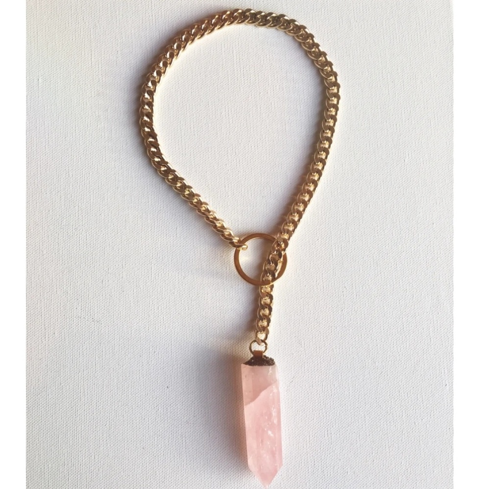 Rose Quartz Custom Rare Necklace *NEW* only one